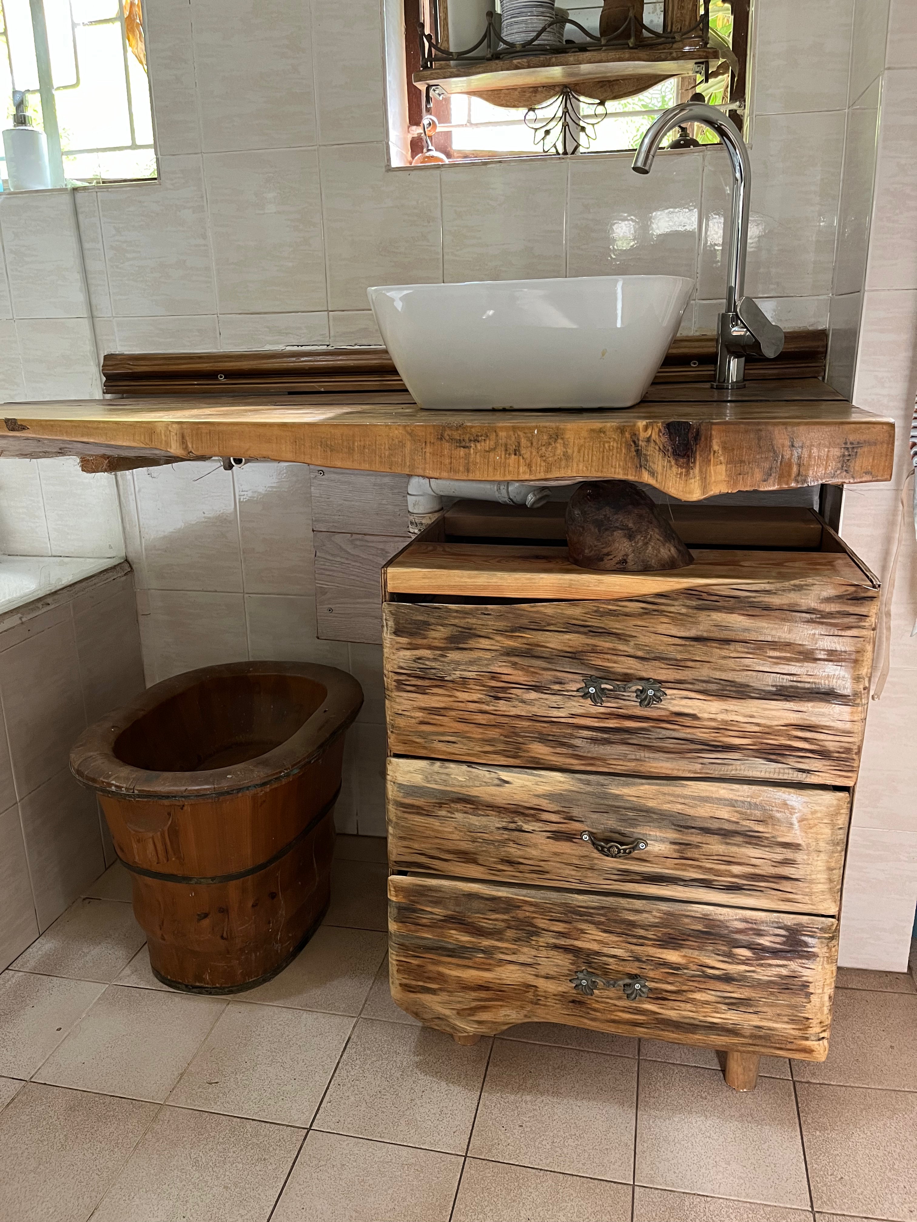 Wood Bathroom Vanity Set