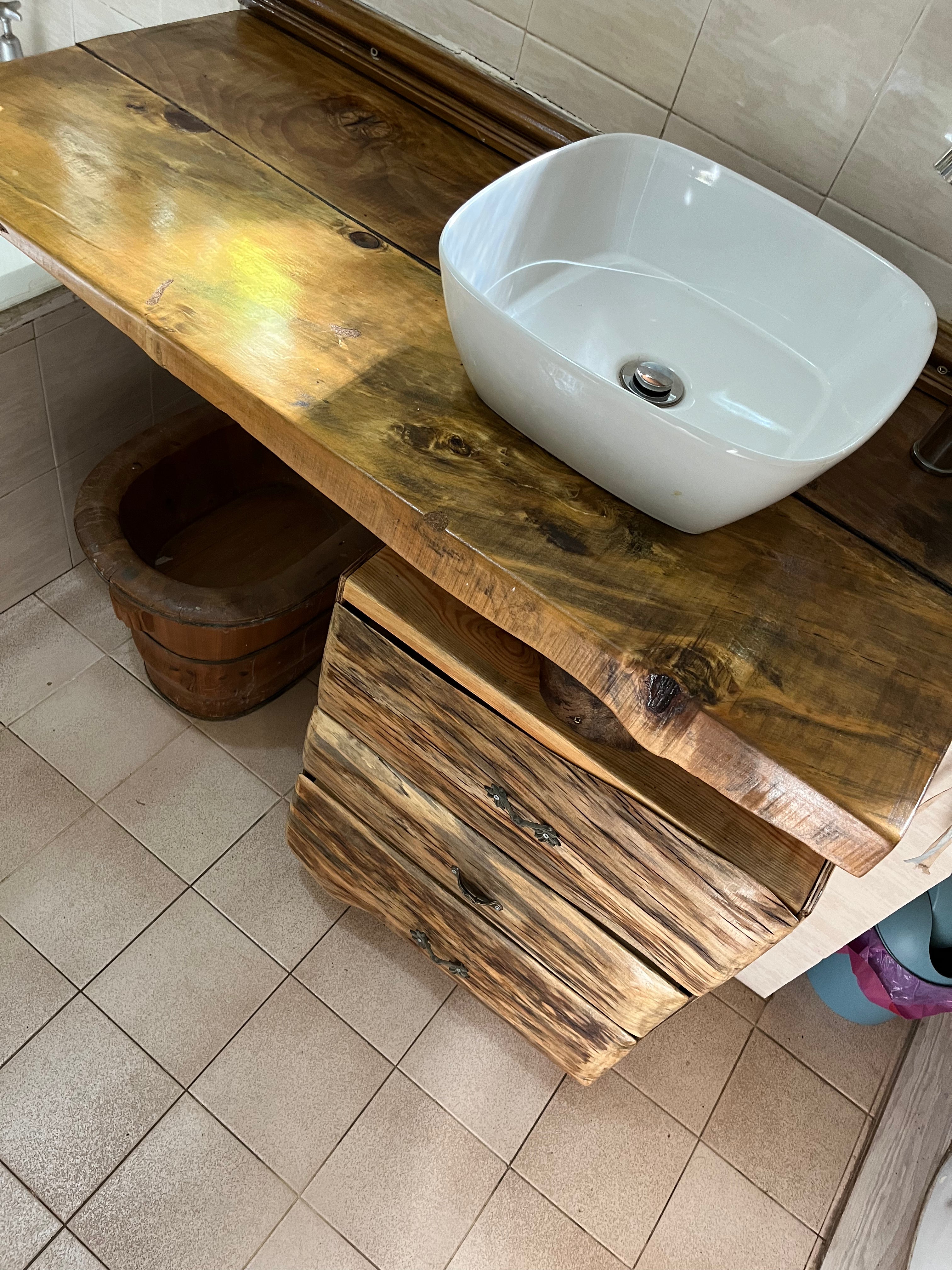 Wood Bathroom Vanity Set
